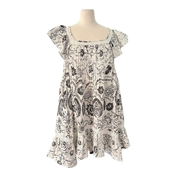 ANTHROPOLOGIE Maeve Flutter Sleeve Babydoll Mini Dress Size XL NEW - Picture 4 of 14